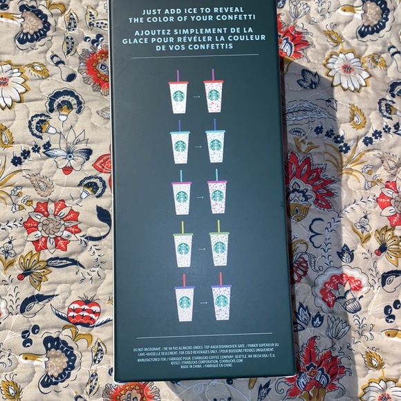 Starbucks 5p of color change confetti useable cups - Picture 3 of 4